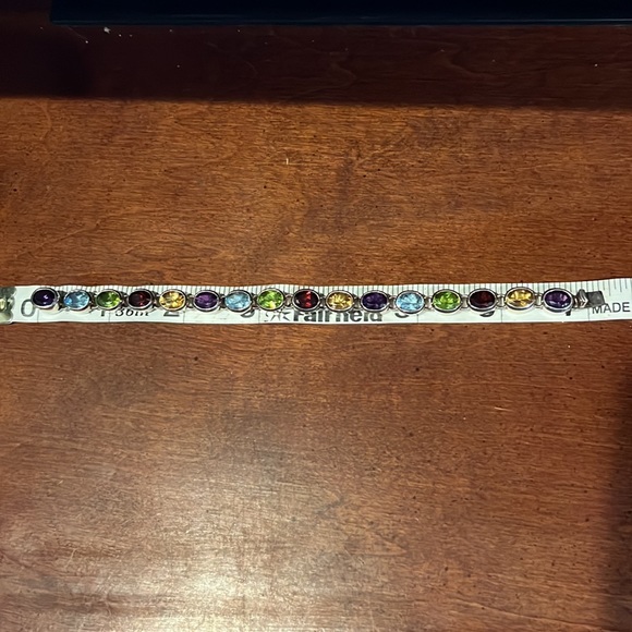 QVC Sterling Silver 18 cttw Bezel Set Multi Gemstone Bracelet - Picture 8 of 10